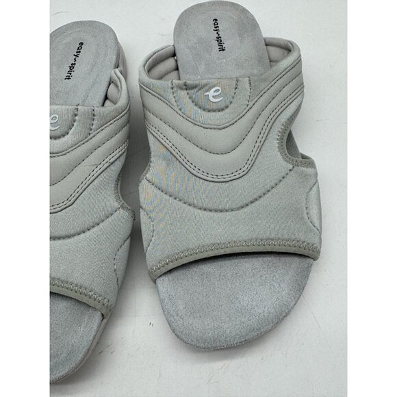Easy Spirit Women's Languid 2 Slide Cut Out Sandals Size 9W Gray Slip On Comfort - Picture 7 of 12